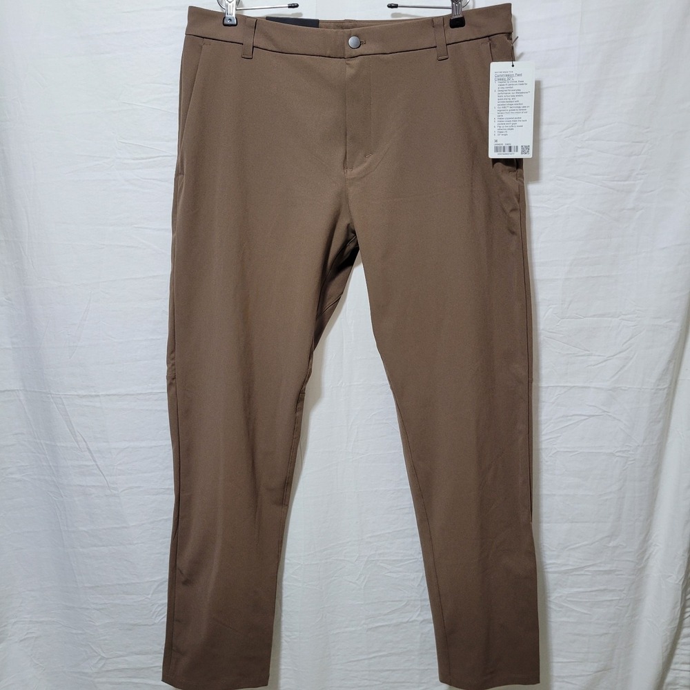 Lululemon Men's Commission Pant Classic 32"L  LM5AEXS Dark Mocha Size 36x32